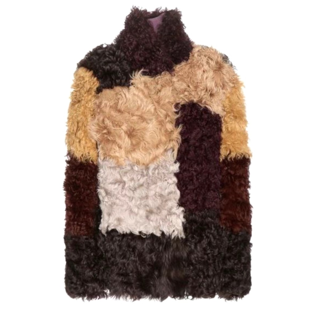 Marni Patchwork Shearling Jacket Size 42 - image 8